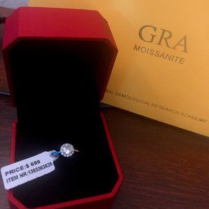 .50 Carat Moissanite Brilliant Cut Ring Certified